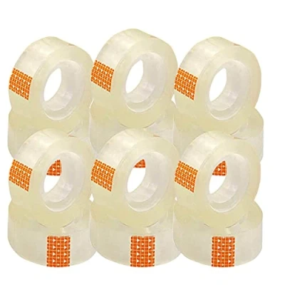 Image de various ruban adhésif transparent extra fort 12 rouleaux 18 x 35 m, pour usage général l&#039;école, la maison et le bureau