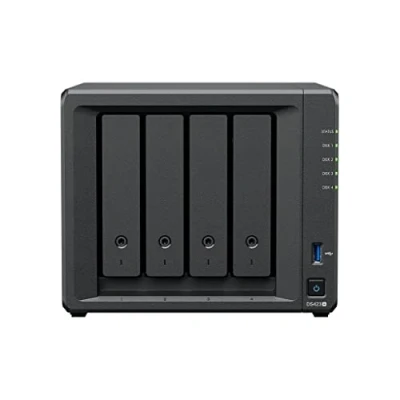 Image de Synology DS423+ Station de disque NAS à 4 baies (Intel Celeron J4125 Core, 2 Go RAM, x RJ 45 1 GbE), 16 To avec disques durs Seagate IronWolf