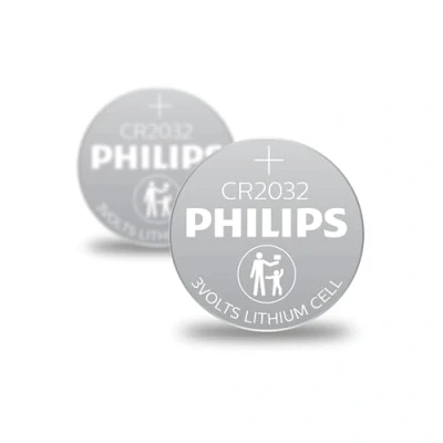 Image de Philips Minicells Batterie CR2032P2/01B Piles domestiques (Single Use Battery, CR2032, Lithium, 3 V, 2 pièce(s), 210 mAh)