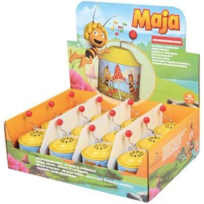 Image de Lena x tin Toys Boîte à Musique d&#039;env. 10,5 7,5 cm, avec mélodie Le Printemps, Rotatif pour Enfants partir de 18 Mois, Orgue Motif Maya l&#039;abeille, 52752, Multicolore, s