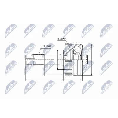 Image de Jeu de joints, arbre transmission NTY NPZ ME 011