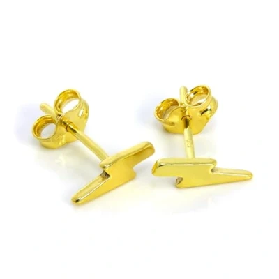 Image de Boucles d&#039;Oreilles Eclairs en Argent Plaqué Or Jaune