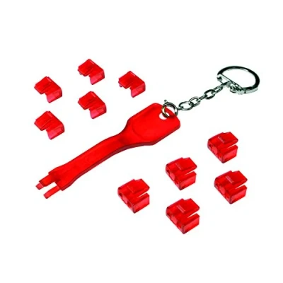 Image de Logilink RJ45 1 Port x et 10 Serrures 1x Schlüssel, 10x Schlösser Rot