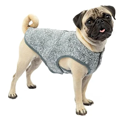Image de Kurgo Pullover pour Chien Core Sweater, Compatible avec Harnais Chien, Polaire légère, Fermeture éclair à Double Sens, Taille XS, Violet