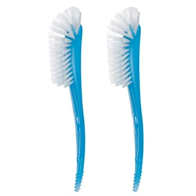 Image de Qisan 2pcs Ensemble de brosses Nettoyage à Long Manche Bouteille Pinceau Pot et Casserole Brosse nettoyant d&#039;eau épurateur arrière Handled Lavage pinceaux Bleu