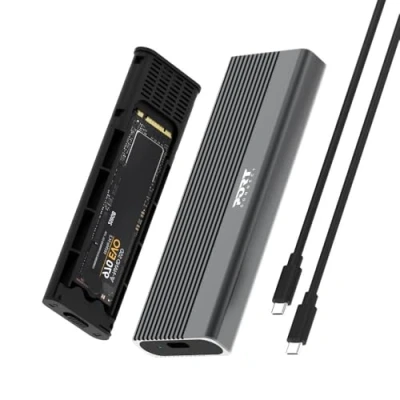 Image de PORT Connect Boitier de disque dur externe SSD M.2 NVMe avec câble USB C Neuf