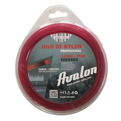 Image de Avalon Fil Rond en Nylon Universel pour débroussailleuse et Tondeuse (2,7 mm x 35 m)