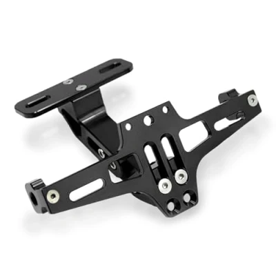 Image de MZ STORE Universel CNC Aluminium Arrière Supports de Plaque D&#039;immatriculation pour Z650 Z750 Z800 Z900 Z1000 Z300 Z250 GSXR 600 750 1000 S1000RR S1000R S1000XR F650GS F700GS F800GS (Noir)