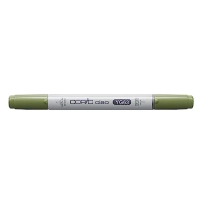 Image de COPIC Ciao YG63, Pea Green, Twin Marker avec une pointe de largeur moyenne et pinceau