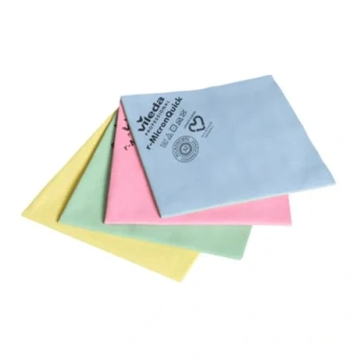 Image de Vileda MicronQuick 152107 Lot de 5 chiffons en microfibre Jaune 38 x 40 cm