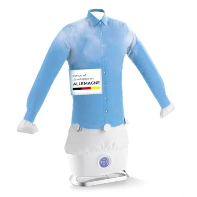 Image de CLEANmaxx Fer à Repasser Automatique pour Chemises avec Fonction Vapeur Sèche et Lisse Les Chemisiers remplace Le Station de Repassage 2 programmes