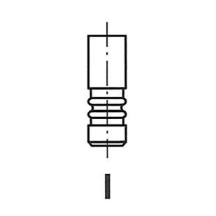 Image de FRECCIA R6777/BMARNT soupape d&#039;Échappement 26 Siège de vanne revêtu Stellite, tige nitrurée, Extrémité soupage trempée