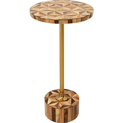 Image de Table dappoint Domero Geo 25cm marron et dorée Kare Design