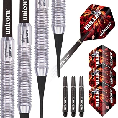 Image de Unicorn Bullet Stainless Steel Gary Anderson Soft Tip Fléchettes Homme, Noir, 16 g