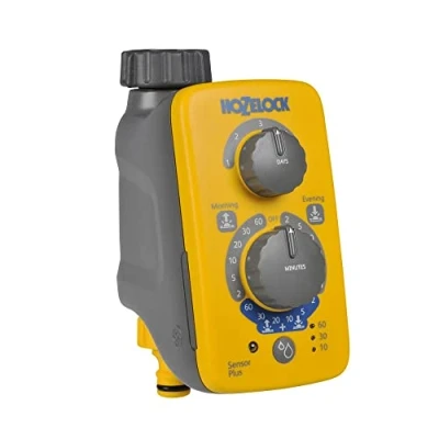 Image de HOZELOCK Programmateur d’Arrosage Sensor Controller Plus: Arrosage Automatique et Facile avec Détecteur de Lumière, Réglable au lever/Coucher du Soleil, Fonction Manuel [2214 0000]
