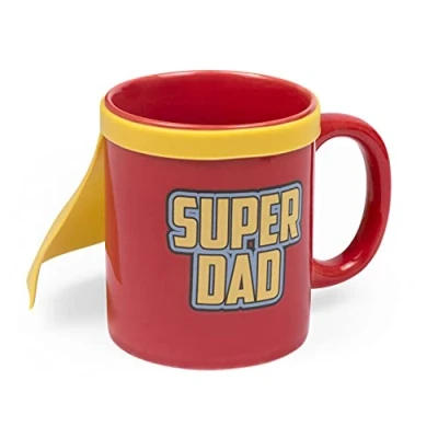 Image de thumbs Up! super Dad Mug Tasse Céramique avec une cape de héro rouge / jaune 350ml 1001744