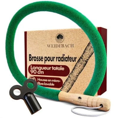 Image de WEIDEBACH® Brosse À Radiateur De 90cm Long / 75cm en Microfibre sans Poils d&#039;animaux, Brosses pour Atteindre Les Recoins, Stable Et Flexible