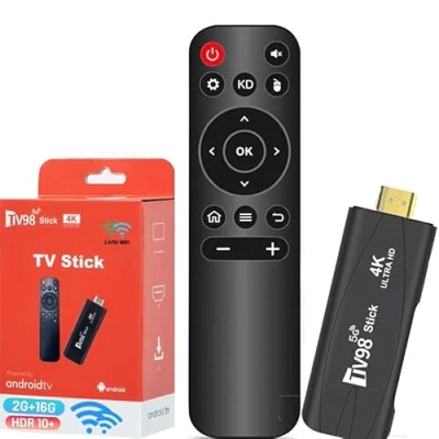 Image de Android TV Stick 2GB RAM 16GB H313 Quad Core 64bit WiFi6 Dual WiFi 2.4G/5G 4K HDR10+ Ultra USB HD Smart (H 2+16)
