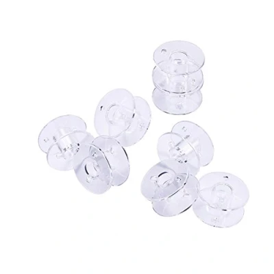 Image de Bobines de machine à coudre transparentes en plastique Aiguilles et fil pour machines Brother / Janome Singer Elna Pfaff, claire, 50 Bobbin