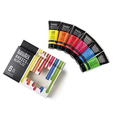 Image de Liquitex Basics Acrylique Set 6X22ml Couleurs Fluorescentes Row