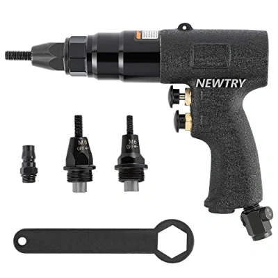 Image de NEWTRY Kit de réglage d&#039;écrou rivet pneumatique à tirage 1/4 (pistolet 6068 avec M5, M6, M8)