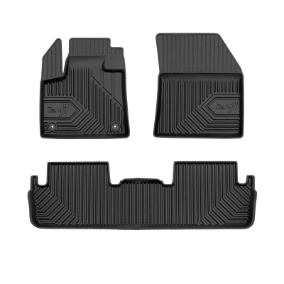 Image de FROGUM No. 77 77425156 Ensemble de tapis sol Caoutchouc avant et arrière 4 noir Sur mesure DS: DS7 Crossback