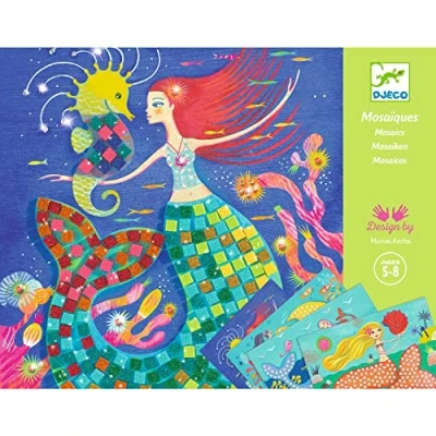 Image de Djeco CAJA Mosaicos EL Canto DE LAS Sirenas Mosaikbox DAS Singi Puzzle pour enfants, Taille: One Size, Multi coloured