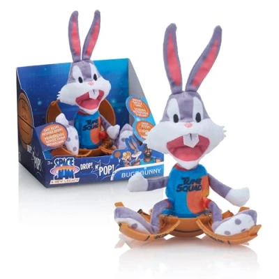 Image de WOW! STUFF Drop &#039;n Bugs Bunny Space Jam : A New Legacy Basketball Pop up Peluche Collections Officielles de Film, Jouets et Cadeaux pour garçons Filles, 5 Ans