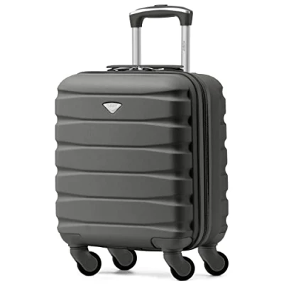 Image de Flight Knight Bagage Cabine Leger a 4 Roues en ABS Rigide Approuve par Plus De 100 Compagnies Aeriennes, Dont Lufthansa, Ryanair et easyJet Free Carry on 45x36x20cm
