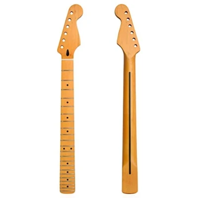 Image de Merkts Manche de guitare électrique remplacement 22 frettes en érable rechange bois à monter soi même, poignée ST Back Centerline, accessoire