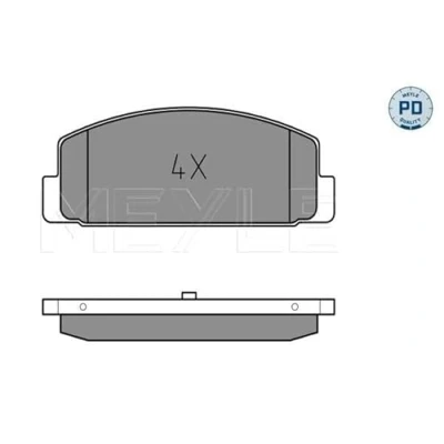 Image de MEYLE Jeu de plaquettes frein PD Quality Essieu arrière contact signal d&#039;usure exclu avec tôle anti bruit 025 240 4514/PD