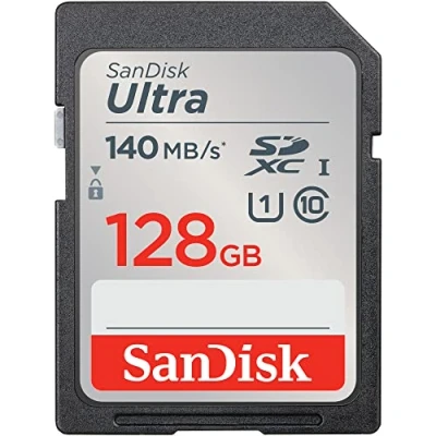 Image de SanDisk 128 Go Ultra SDXC carte, avec jusqu&#039;à 140 Mo/s, homologuée A1, UHS I Classe 10, U1