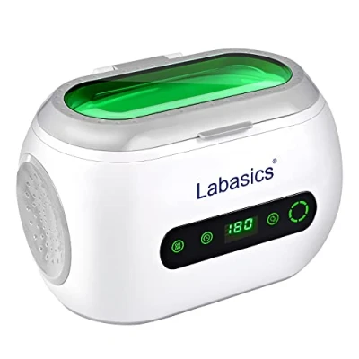 Image de Labasics Nnettoyeur à Ultrasons, Professionnel Compact Multi usages Ultrasonic Cleaner avec Minuterie Numérique pour Bijoux Lunettes Pièces Montres Prothèses Instruments de Laboratoire, 600 ml
