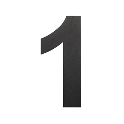 Image de nanlyiau Numero Maison Numéro de Moderne Haute 15.3cm /6in NOIR Acier inoxydable brossé, Aspect flottant, facile à installer et fait solides SUS304(1)