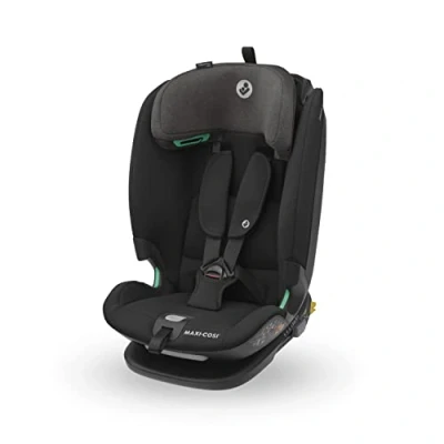 Image de Maxi Cosi Titan Plus i Size, Siège Auto Enfant Multi âge, 15 Mois 12 Ans (76 150 cm), Protection G CELL, 4 positions d&#039;Inclinaison, Coussins en Mousse Souple dans l&#039;Appui tête, Authentic Black
