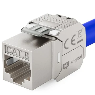 Image de hb digital CAT 8.1 Keystone Module Jack Câble de Brassage 8 2000MHz 40Gbs pour CAT7a CAT7 Pose Connecteur Blindage STP Prise RJ45 Réseau Panneau Ethernet