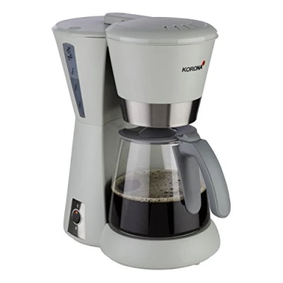 Image de Korona 10206 cafetière gris pierre filtre avec Verseuse en verre 1,25 litre pour 10 tasses 1080 watts