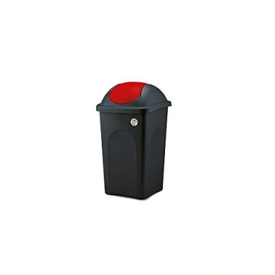 Image de Stefanplast Bascula Multipat, Polypropylene, Noir/Rouge, 60 l