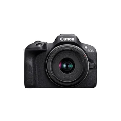 Image de Canon EOS R100 (Boîtier)+Objectifs pour Hybride RF S 18 45mm &amp; 55 210mm, Appareil Photo APS C de 24,1 Mpx, AF CMOS Dual Pixel, Vidéo 4K, Prise Vue en Continu jusqu&#039;à 6,5 IPS, Wi Fi Bluetooth