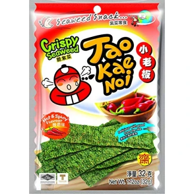 Image de Tao Kae Noi Crispy Seaweed snack Hot &amp; Spicy, d&#039;algues épicé et piquant, 32 g