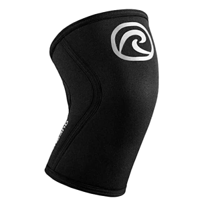Image de Rehband Bandage de Genou 5 mm pour Soutenir Les Genoux Stabilise articulations et Muscles Idéal Le Sport la Musculation, Couleur:Argent/Noir, Taille:M