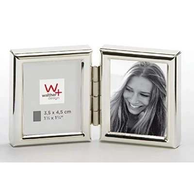 Image de walther design cadre photo argent 2X 3.5x4.5 cm Chloe Portrait Frame WD235S