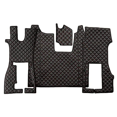 Image de F CORE Tapis de entierement Le Sol Camion compatibilité pour Scania R NEXTGEN 01.17 Passager Suspension Noir/Rouge