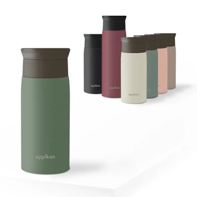 Image de eppikan eppiToGo Mug isotherme, tasse isotherme en acier inoxydable, à café, de voyage 350 ml, 500 avec ouverture hygiénique 360 pour boire (Xanadu, ml)