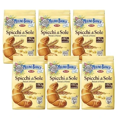 Image de MULINO BIANCO Spicchi di Sole Biscuits au beurre croustillants en forme de croissants 400g (Spicchi Sole, x6)