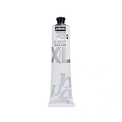 Image de Pébéo Huile Fine XL 200 ml Peinture à l’Huile Blanche Blanc de Titane