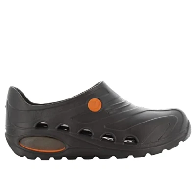 Image de Oxypas Safety Jogger Sabot Léger Hommes et Femmes 37/38 EU OXYVA Sabots Antidérapants, Antibactériens, Antistatiques Antifongiques, Chaussures de Sécurité, Noir