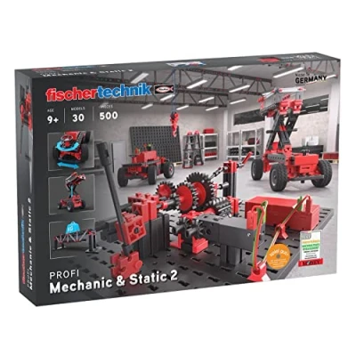 Image de fischertechnik Mechanic &amp; Static 2, 536622 kit de Construction pour Enfants, Jeu éducatif, 30 modèles, à partir 9 Ans