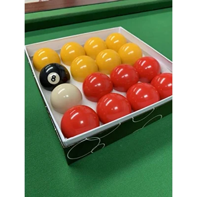 Image de Rouge et Jaune 2&quot; Set Boules de Billard (1 7/8 Pouces Cue Balle)