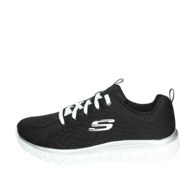 Image de Skechers Femme Graceful Get Connected Baskets, Bordure Noire et Blanche, 40 EU